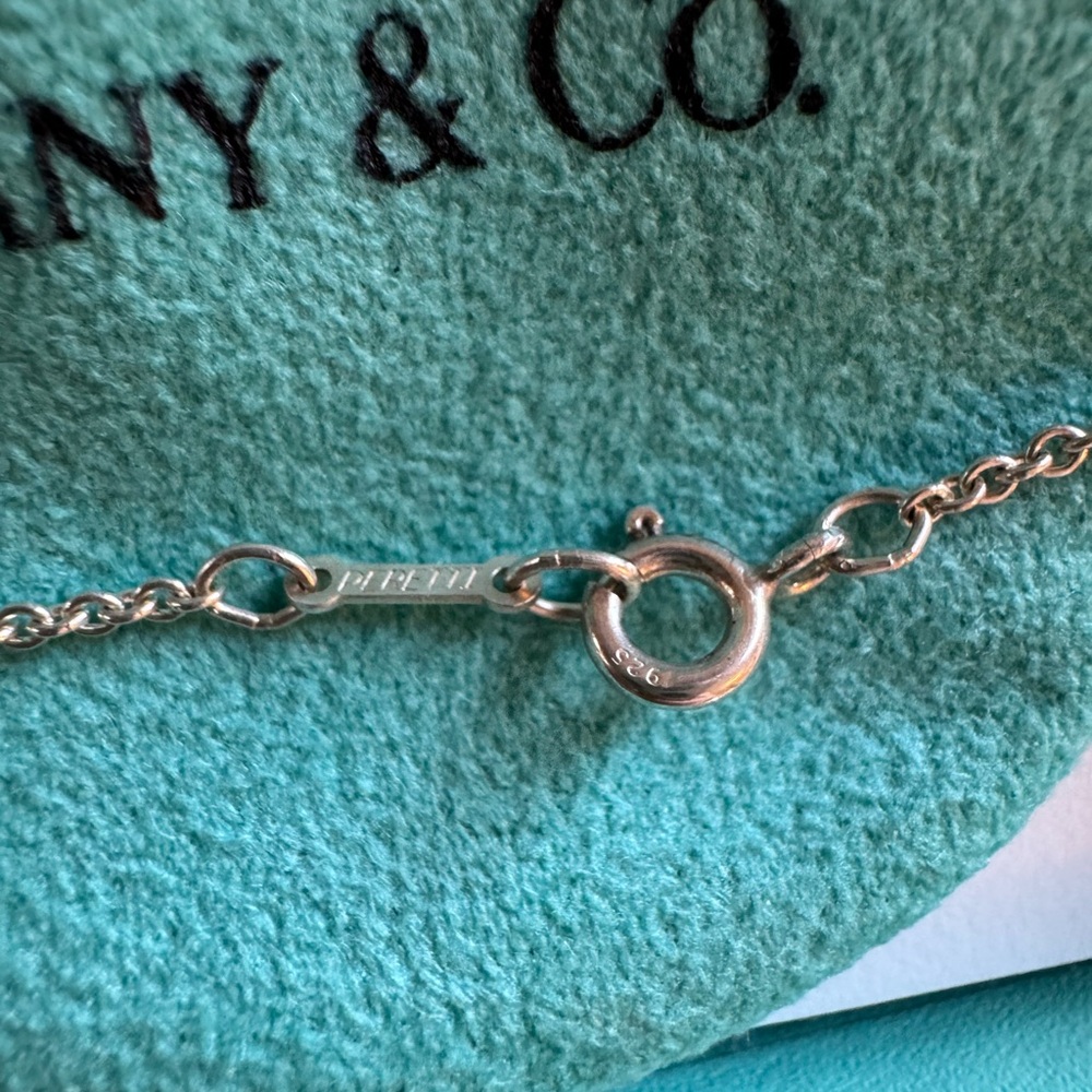 Tiffany & Co. Silver Open Heart Necklace - Picture 4 of 6